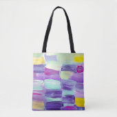 Handgeschilderde Abstracte kunstachtergrond Tote Bag (Voorkant)