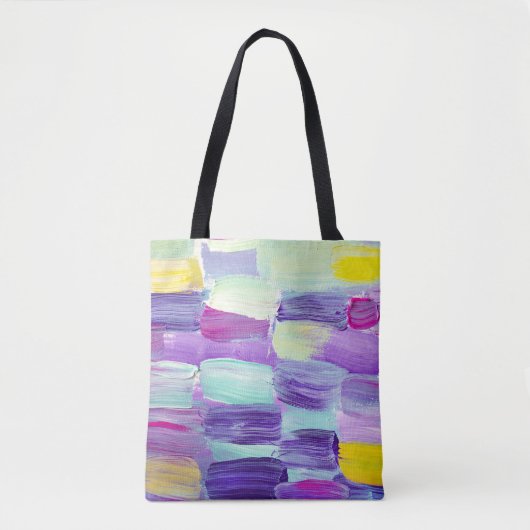 Handgeschilderde Abstracte kunstachtergrond Tote Bag (Voorkant)