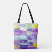 Handgeschilderde Abstracte kunstachtergrond Tote Bag (Achterkant)