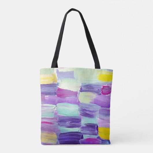 Handgeschilderde Abstracte kunstachtergrond Tote Bag (Achterkant)