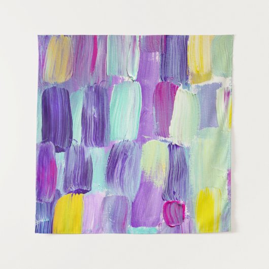 Handgeschilderde Abstracte kunstachtergrond Wandkleed (Voorkant (horizontaal))