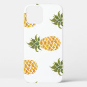 Handgeschilderde ananas, waterverf achtergrond. Case-Mate iPhone case (Achterkant)