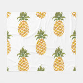 Handgeschilderde ananas, waterverf achtergrond. fleece deken (Voorkant (Horizontaal))
