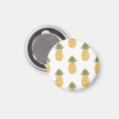 Handgeschilderde ananas, waterverf achtergrond. magneet (Voorkant / Achterkant)