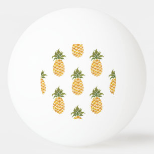 Handgeschilderde ananas, waterverf achtergrond. pingpongbal