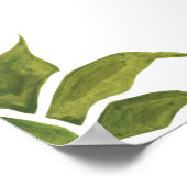 Handgeschilderde ananas, waterverf achtergrond. poster (Hoek)