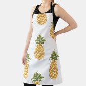 Handgeschilderde ananas, waterverf achtergrond. schort (Insitu)
