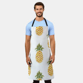 Handgeschilderde ananas, waterverf achtergrond. schort (Gedragen)