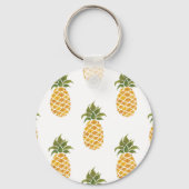 Handgeschilderde ananas, waterverf achtergrond. sleutelhanger (Achterkant)