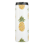 Handgeschilderde ananas, waterverf achtergrond. thermosbeker (Achterkant)