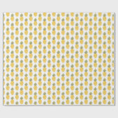 Handgeschilderde ananas: Waterverf naadloos. Cadeaupapier (Vlak)