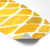 Handgeschilderde ananas: Waterverf naadloos. Poster (Hoek)