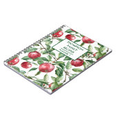 Handgeschilderde appels en bladeren Gepersonalisee Notitieboek (Linkerzijde)