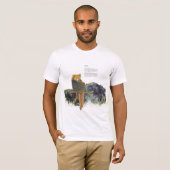 Handgeschilderde bedreigde Schattigee rode panda T-shirt (Voorkant volledig)