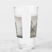 Handgeschilderde bedreigde sneeuwluipaard glas (Rechts)