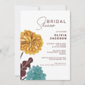 Handgeschilderde bloem geel vrijgezellenfeest inv kaart (Voorkant)