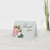 Handgeschilderde Bloemen Elk Jaar Verjaardagsfeest Bedankkaart (Voorkant)