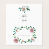 Handgeschilderde Bloemen Gastnaam Plaats Kaart Visitekaartje (Buitenkant ongevouwen)