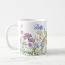 Handgeschilderde bloemenprint koffiemok