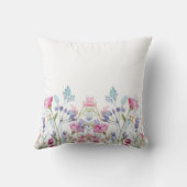 Handgeschilderde bloemenprint kussen (Achterkant)