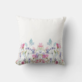 Handgeschilderde bloemenprint kussen