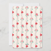 Handgeschilderde bloemenvaas vakantie begroeting K Feestdagenkaart (Achterkant)