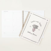 Handgeschilderde bloemenvaas weddingplanner planner (Display)