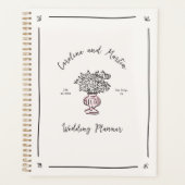 Handgeschilderde bloemenvaas weddingplanner planner (Voorkant)