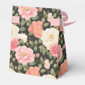 Handgeschilderde blos & ivoren Rozen weelderig gro Bedankdoosjes (Achterkant)