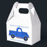 Handgeschilderde  Blue Truck Bedankdoosjes<br><div class="desc">Handgeschilderde Blue Truck voorkeur dozen voor snoepjes, koekjes, andere. Met een grillige handgeschilderde truck zijn deze dozen leuk en stijlvol. Geweldig als onderdeel van een promotionele give-away of als aandenken aan een gelegenheid zoals een verjaardag of een ander feest. Dit ontwerp is aanpasbaar, zodat u een naam of uw favoriete...</div>