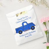 Handgeschilderde  Blue Truck Bedankzakje (Gezegeld)