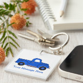 Handgeschilderde Blue Truck Design Multi Purpose T Sleutelhanger (Voorkant Rechts)