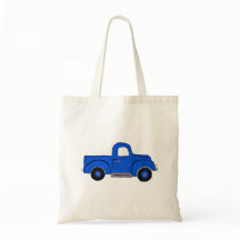Handgeschilderde Blue Truck Design Multi Purpose T