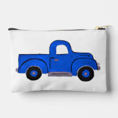 Handgeschilderde Blue Truck Multi Purpose Zip Pouc Etui (Achterkant)