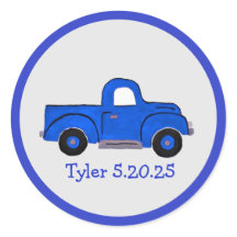 Handgeschilderde Blue  Truck