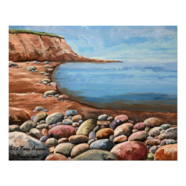 Handgeschilderde Blues Zee Coast Perfect Poster