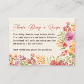 Handgeschilderde Boho Floral Vrijgezellenfeest Rec Informatiekaartje (Voorkant)