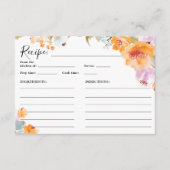 Handgeschilderde Boho Floral Waterverf bruidsrecep Informatiekaartje (Voorkant)