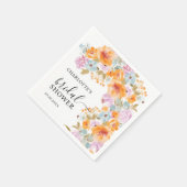 Handgeschilderde Boho Floral Waterverf Vrijgezelle Servet (Hoek)