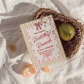 Handgeschilderde boog Lijst strepen Verjaardag Bru Kaart