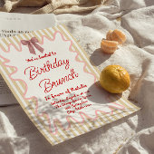 Handgeschilderde boog Lijst strepen Verjaardag Bru Kaart