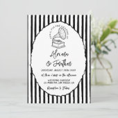 handgeschilderde bruiloft kaart (Staand voorkant)