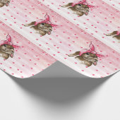 Handgeschilderde Bunny glitter Cadeaupapier (Hoek)