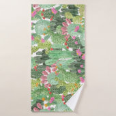 Handgeschilderde cactus: woestijngroen badhanddoek (Badhanddoek)