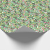 Handgeschilderde cactus: woestijngroen cadeaupapier (Hoek)