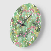 Handgeschilderde cactus: woestijngroen grote klok (Hoek)