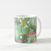 Handgeschilderde cactus: woestijngroen koffiemok (Voorkant rechts)