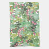 Handgeschilderde cactus: woestijngroen theedoek (Verticaal)