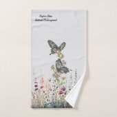 Handgeschilderde Ceylon-roosvlinder Bad Handdoek (Handdoek)