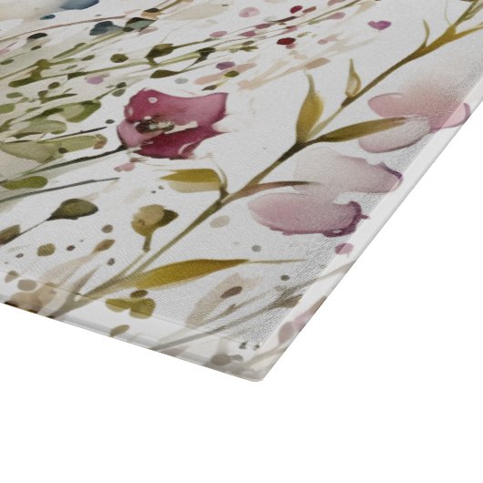 handgeschilderde Ceylon Rozen vlinder Snijplank (Hoek)